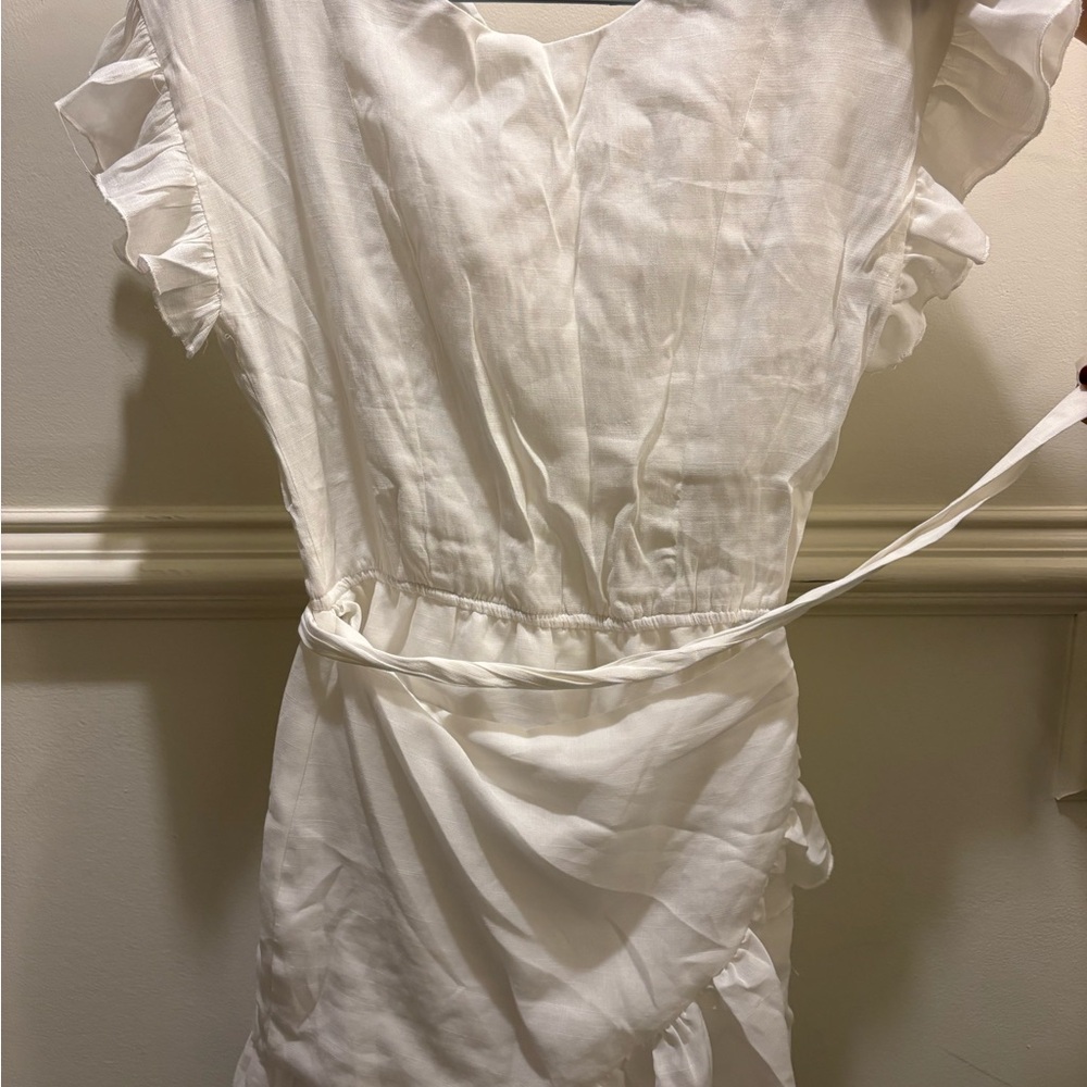 Elegant White Ruffle Dress